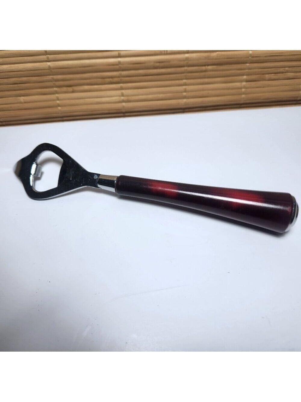 Glo-Hill Canada Bottle Can Opener MCM Cherry Bakelite Handle 7.5 in. Opener